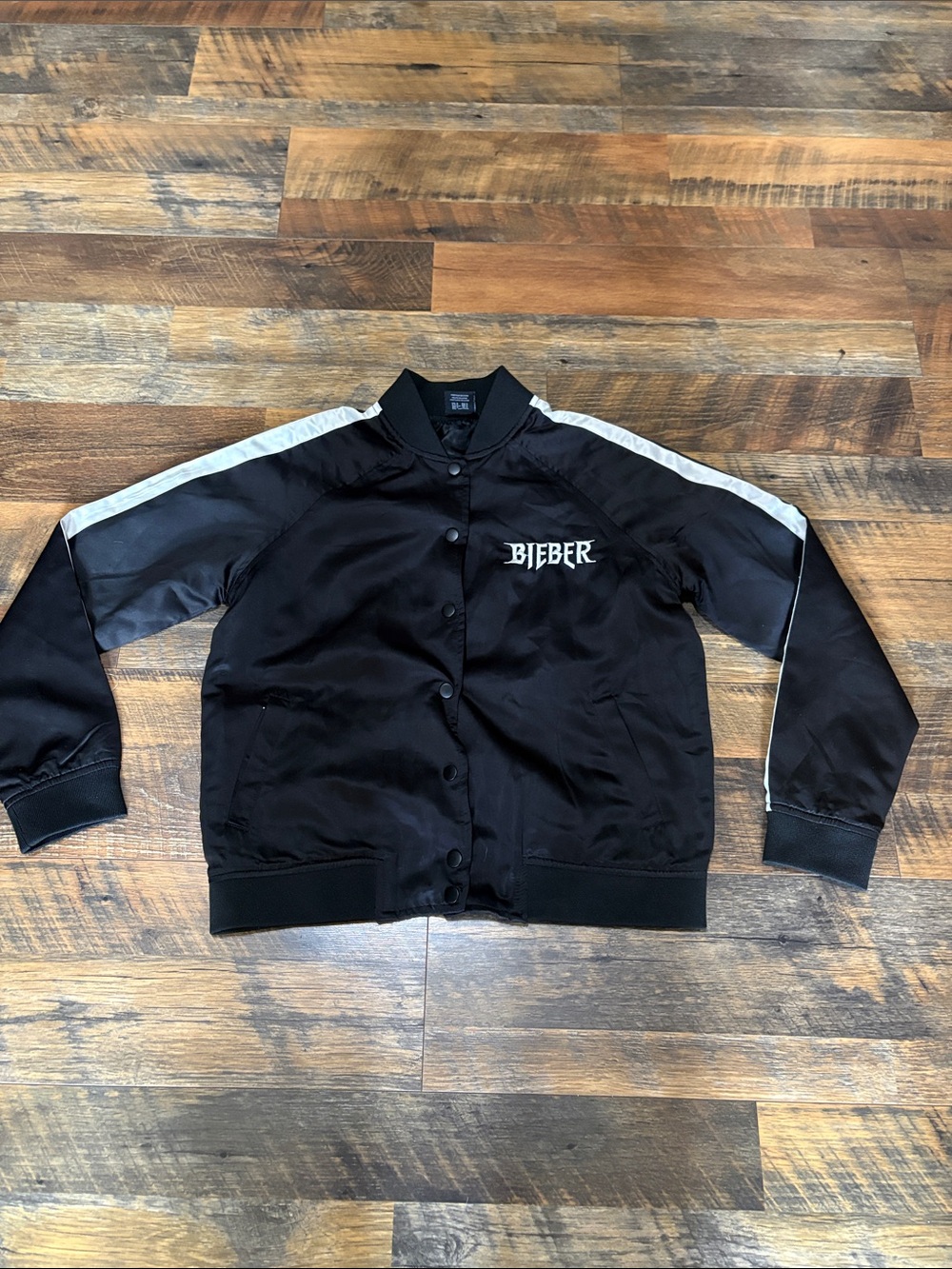 Justin Bieber Purpose Tour Black/White Snap Button Jacket